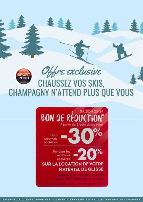 T3 Champagny-En-Vanoise Avec Terrasse Plein Sud La Plagne Luaran gambar